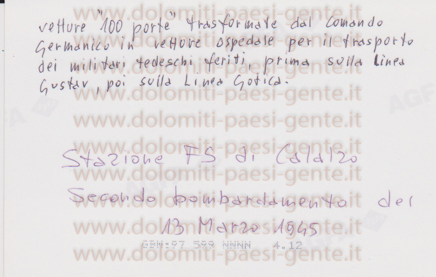 marzo 1945 - bombardamento alleato stazione di Calalzo