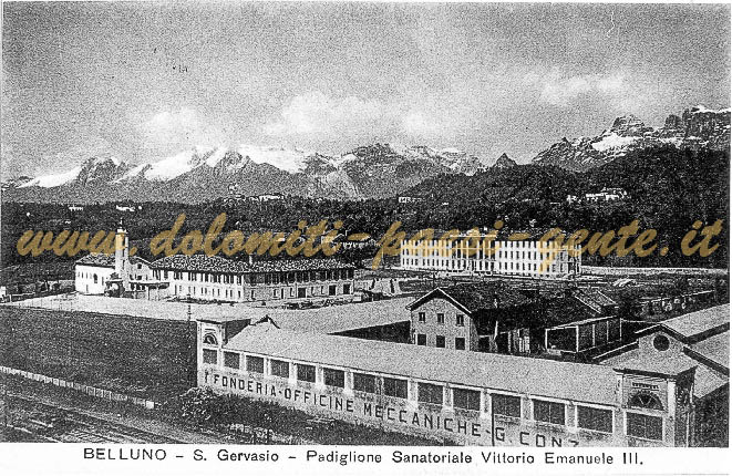 Belluno-San Gervasio- Padiglione sanatoriale Vittorio Emanuele III, anno 1930 ca