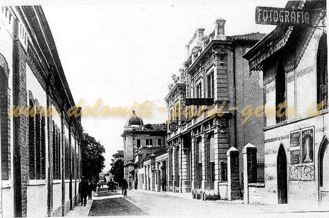 Belluno Via Giordano Bruno (ora Via Caffi-di fianco Istituto tec. Industriale) anno 1928 ca