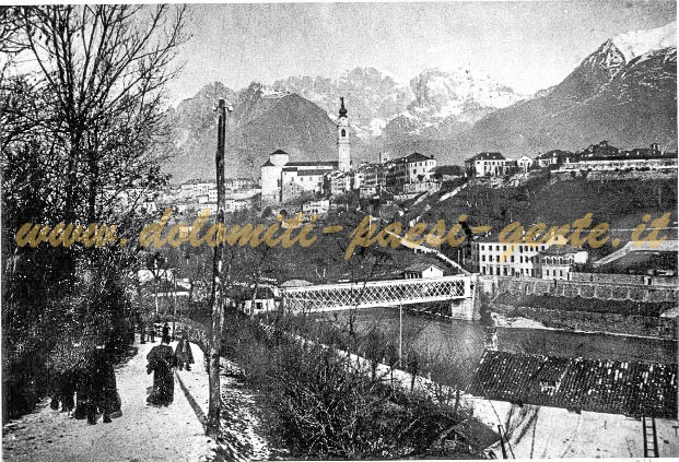 Ponte di ferro sul Piave costruito nel 1883, distrutto nel novembre del 1917 dalle truppe Italiane in ritirata dopo Capor~1