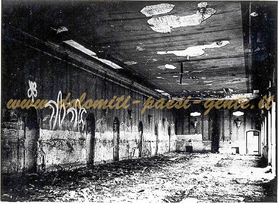 F87 Salone dell'albergo Vena D'Oro devastato dagli austriaci, Vena D'Oro novembre 1917