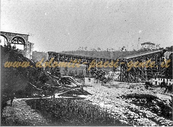F121 Viadotto feroviario sull'Ardo abbattuto dagli austriaci in ritirata, Belluno novembre 1918