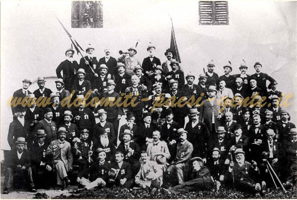 F148 La società Veterani e Reduci di Belluno e Borgo Piave, Belluno 15 agosto 1895