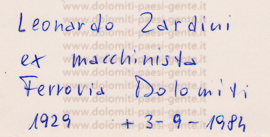 Ferrovia delle Dolomiti - Personale della S.F.D.